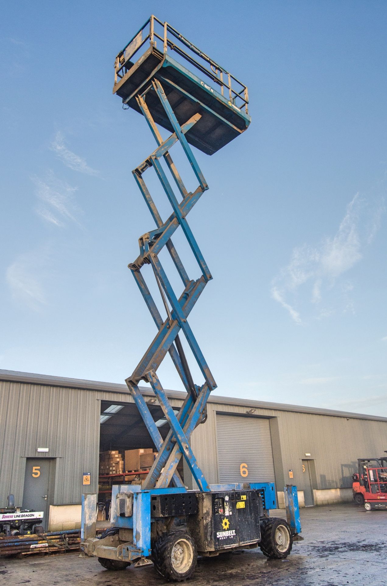 Genie GS3369 RT diesel driven scissor lift access platform Year: 2016 S/N: 16F8958 Recorded Hours: - Image 7 of 14
