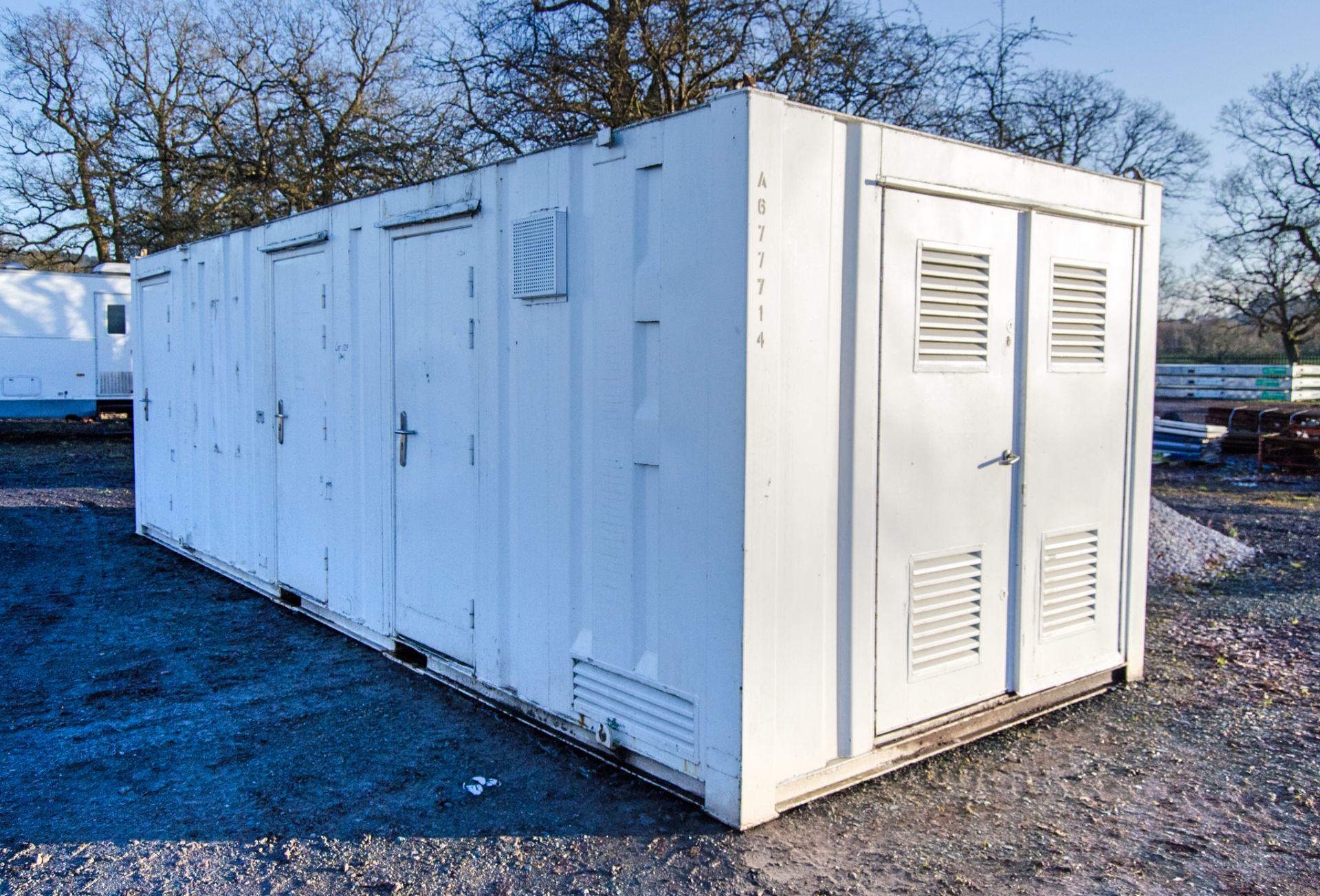 24ft x 9ft steel anti-vandal welfare site unit Comprising of: canteen area, office, toilet &
