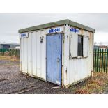 12ft x 8ft steel anti-vandal office site unit ** No key but open **