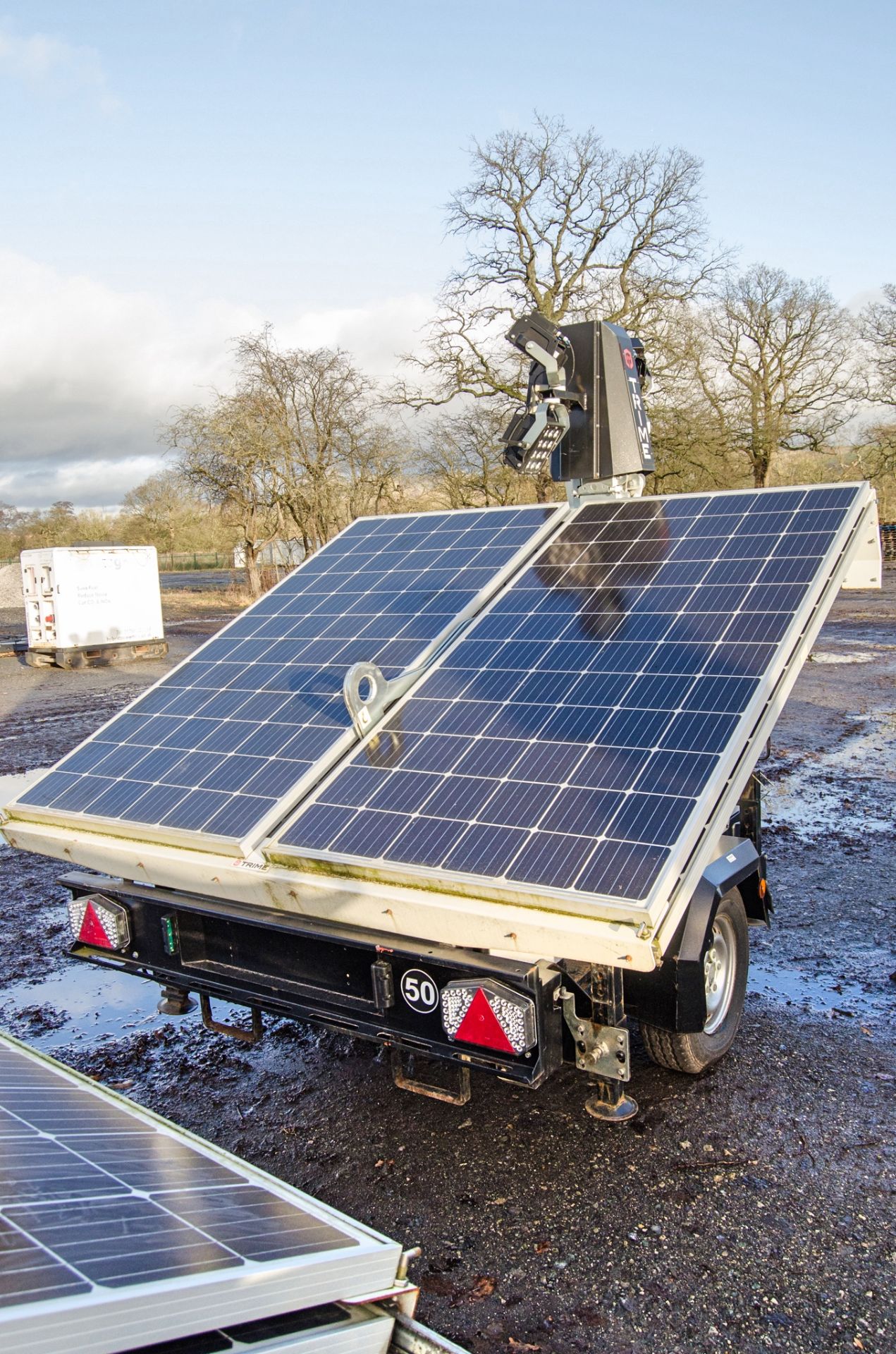 Trime X-Solar solar powered 4 head LED fast tow mobile lighting tower Year: 2022 S/N: 560220458 - Image 3 of 8