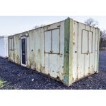 24ft x 9ft steel anti-vandal office unit ** No keys but unlocked **