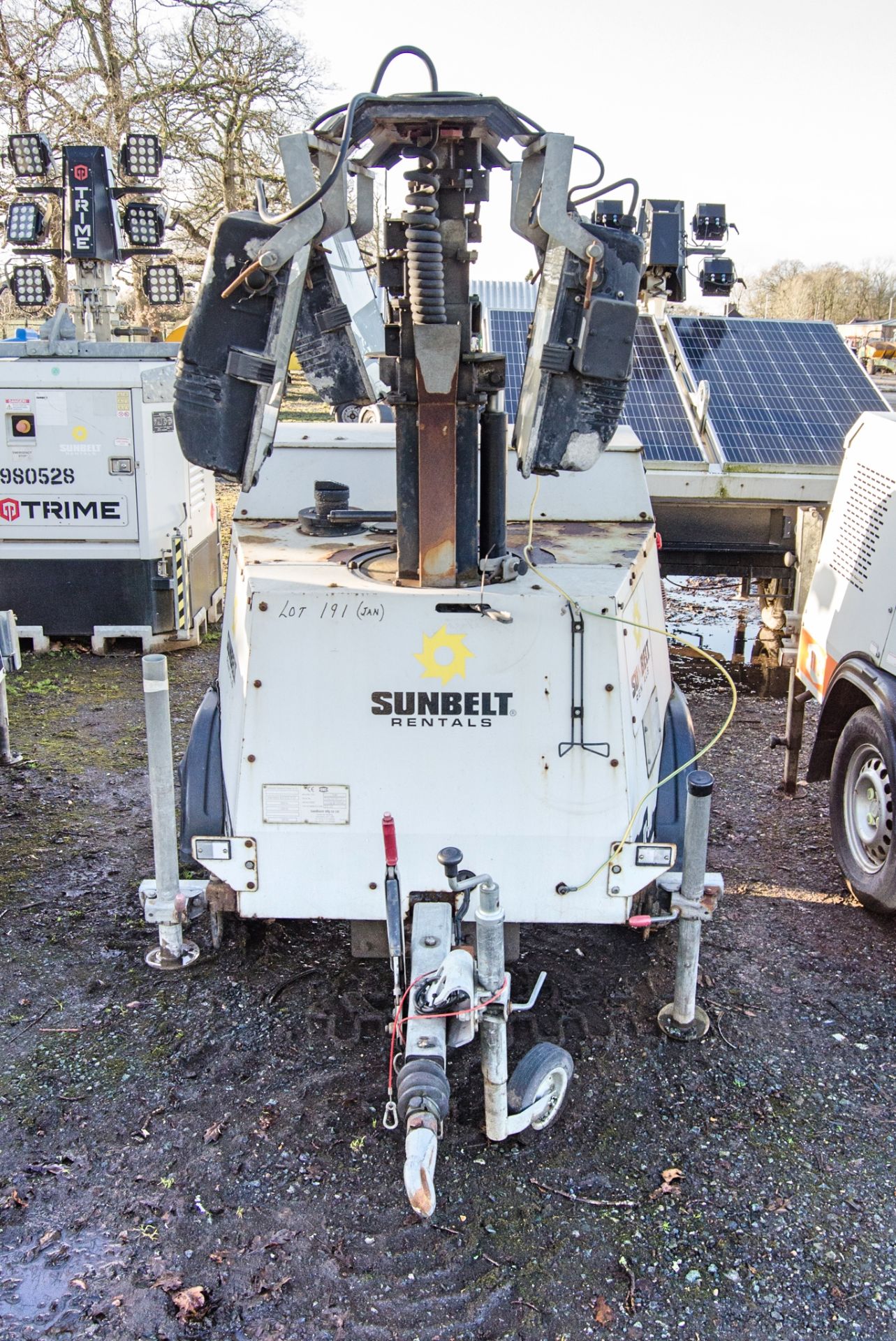 SMC TL90 diesel driven 4 head halogen fast tow mobile lighting tower Year: 2010 S/N: T90108601 - Image 5 of 10