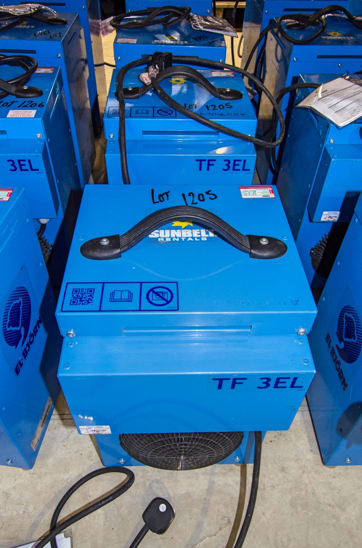 2 - El-Bjorn TF3EL 240v fan heaters A1107460, A1107447