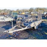 Indespension 8ft x 4ft tandem axle plant trailer S/N: 119284 c/w excavator docking system 419
