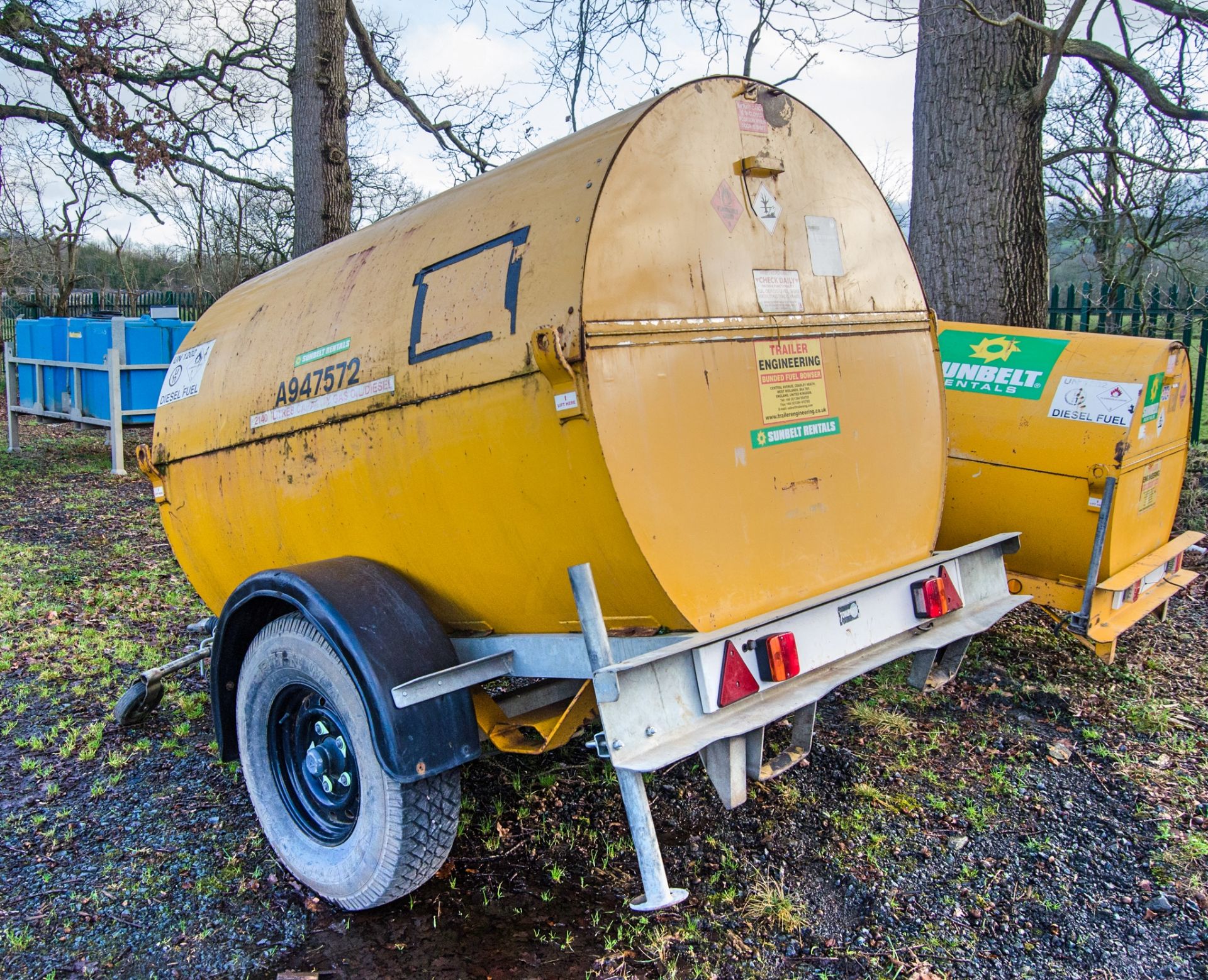 Trailer Engineering 2140 litre fast tow steel bunded diesel bowser c/w 12v electric pump, delivery - Image 4 of 8