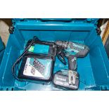Makita DHP482 18v cordless power drill battery, charger and carry case A182129