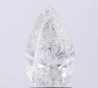 Pear Cut 2.02 Carat ( Natural ) Diamond F Colour I3 Clarity - EDR Certificate