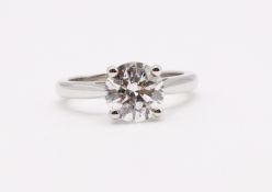 Round Brilliant Cut 2.03 Carat ( Natural ) Diamond Ring G Colour VS1 Clarity - GIA Certificate