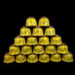 20 Ming Xuande Style Gilt Double Dragon Pattern Press Hand Cups