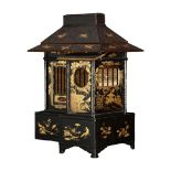 Rare Palace-Style Gold Maki-e Incense Box and Incense Shelf