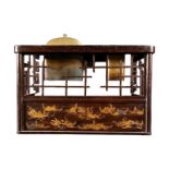 Period: Bekko Jinmaki, Wave Pattern Bronze Fittings, Tobacco Tray with Drawer