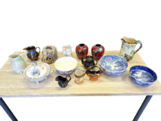 Collection of 20th C ceramics To include Poole, Spode and Masons Bowls, Jugs, vases, tea pot ,