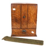 An early 20th Century oak smokers cabinet/box with side carry handles along with an early 20th