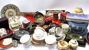 A collection of mid to late 20th Century ceramics including Studio, Carlton ware, Aynsley, Wedgewood