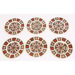 6 Royal Crown Derby Tea plates, in the 1128 Imari pattern, app diameter 16cm, all 1st Quality,