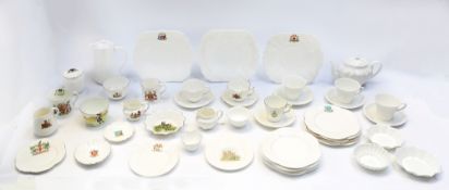 Collection of early 20th Century blank Shelley china wares to include tea/coffee pots, cups with