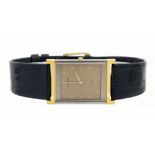 Seiko- a vintage Lassale tank two tone quartz wristwatch, comprising a signed gilt rectangular