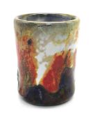 A Royal Doulton "Chang" cup by Charles Noke and Harry Nixon, of cylindrical form with polychrome