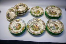 A collection of mid 20th Century ceramics and china wares to include Spode dinner service, Maling,