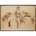 AFTER DAME ELISABETH FRINK, R.A (BRITISH, 1930-1993) "Man and Horse III" lithograph 58cm x 78cm (