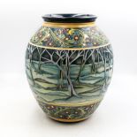A Moorcroft Trial vase in the Moonshine design by Kerry Goodwin, marked Trial 19.9.13 , a