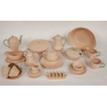 A GRINDLEY PEACH LEAF PETALWARE PATTERN TEA AND COFFEE SERVICE including serving dish, tureen and