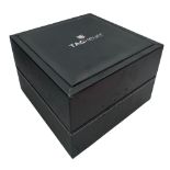 Tag Heuer Aquaracer Chronograph stainless steel wristwatch black dial three subsidiary dials, manual