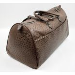 Ermenegildo Zegna Ostrich Skin Holdall Bag