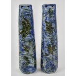 Martin Brothers - Pair of Stoneware Fish Vases Dated 1909