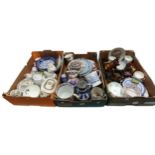 A collection of 19th Century porcelain items to include an early 19th Century blue and white willow,