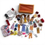 A collection of five circa 1970s Pippa dolls and accessories to include: different colourful