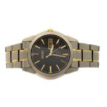A gents titanium Seiko wristwatch, comprising a grey signed dial with baton markers, day/date