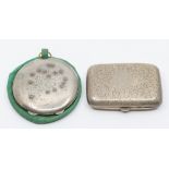 A Victorian silver cigarette case with scroll and foliate engraved decoration, length approx 10 x