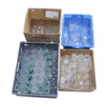 A collection of mixed 20th century glass to include: a selection of hexagonal based glasses by Gerda
