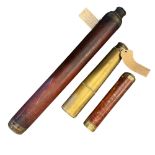 A 19th century single draw Day or Night telescope by Dollond London, lens diameter 4cm total