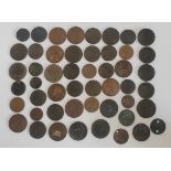 Assortment of British coins to include 19th & 20th century pennies; Georgian coins; a 1912 North