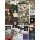 Collection of British coins including Pre 47 Silver (Approx 427g) with small quantity of Pre 20