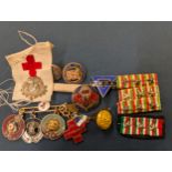 Small Quantity of First World war Italian Red Cross Medal miniatures to also include enamelled