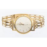 Omega- a gentleman's manual wind 9ct gold cased Omega wristwatch,  comprising a round signed