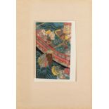(R) MINAMOTO NO YORIMITSU AND THE DRAGON KING’S TREASURE, JAPANESE WOODBLOCK PRINT