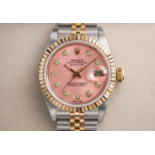 STUNNING *PINK* ROLEX DATEJUST 26' 18K YELLOW GOLD & STEEL REF. 69173 (BOX & £11,700.00 VALUATION)