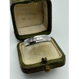 BEAUTIFUL 0.50ct BAGUETTE DIAMOND SET HALF ETERNITY RING SET IN WHITE GOLD
