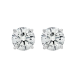 VVS-D 0.50CT DIAMOND SOLITAIRE EAR STUDS IN WHITE GOLD WITH BACKS