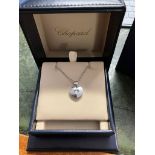 18ct WHITE GOLD CHOPARD HAPPY DIAMOND NECKLACE