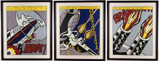 Roy Lichtenstein - "As I Opened Fire" - Triptych