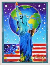 Peter Max - "Peace on Earth II" - Mixed Media