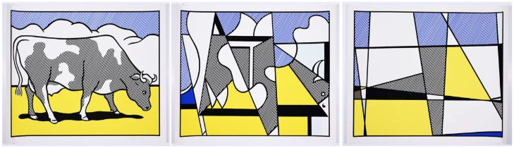 Roy Lichtenstein - "Cow Triptych" - 1982