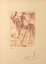 Salvador Dali - "Don Quixote" - Etching
