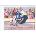 GARDNER: A colour image of Wayne Gardner racing the Honda NSR 500. Wayne Gardner signature