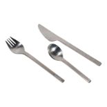 An Ansett Australia in-flight stainless steel business class cutlery set, by Gebrüder Hepp,...
